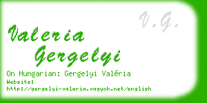 valeria gergelyi business card